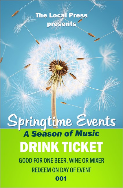 Dandelion Drink Ticket Product Front
