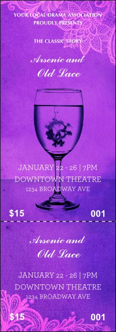 Arsenic & Old Lace Event Ticket Product Front