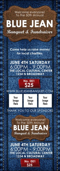 Blue Jeans Event Ticket Product Front