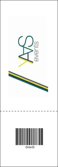 Blue Flower Raffle Ticket Product Back