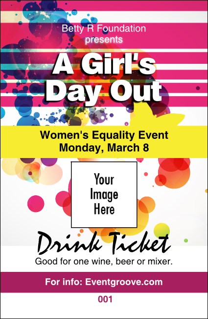 Women's Expo Abstract Drink Ticket Product Front
