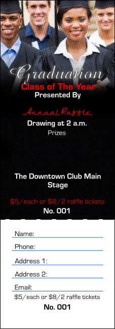 Graduation Raffle Ticket Product Front