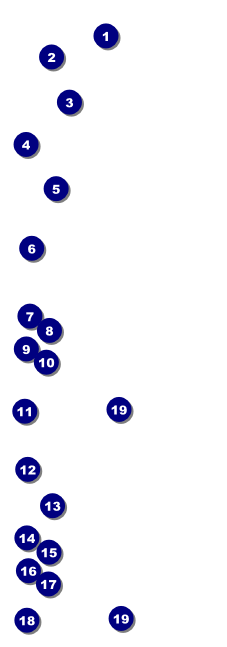 Orange Geometric Event Ticket Front Field Markers