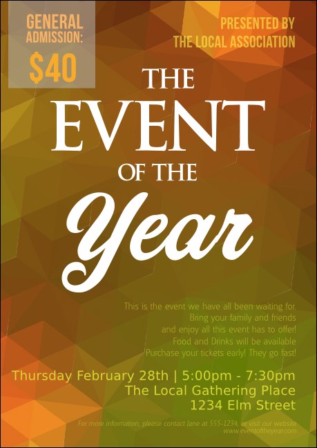 Orange Geometric Postcard Product Front