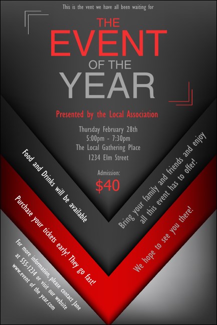 Red and Silver Poster Product Front