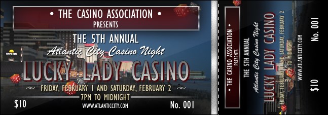 Atlantic City Event Ticket Product Front