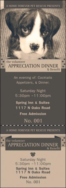 Humane Society Event Ticket Product Front