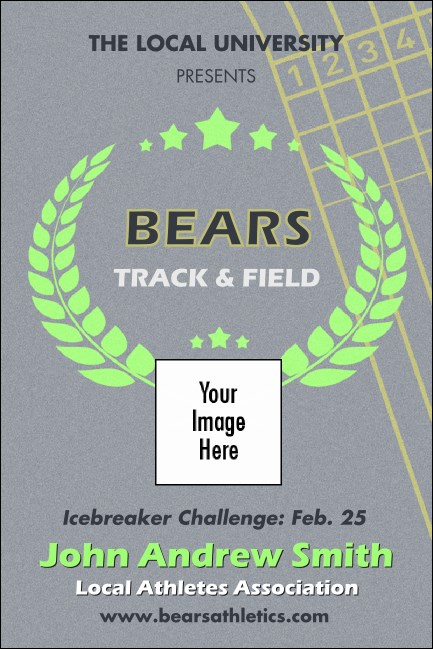 Track and Field Economy Event Badge Product Front