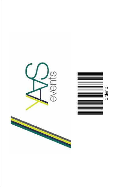 Run for a Cause (Yellow) VIP Event Badge Small Product Back