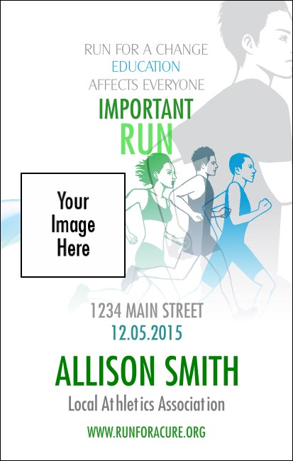Run for a Cause (Blue-Green) VIP Event Badge Medium