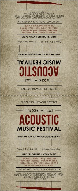 Acoustic Strings Table Tent