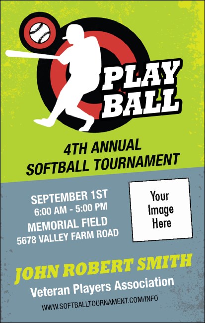 Softball VIP Event Badge Medium