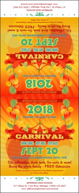 Carnival Table Tent Product Front