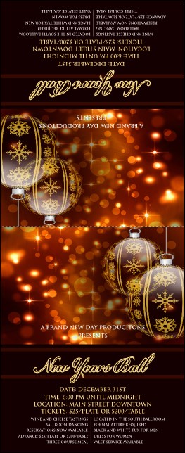 Golden Ornament Table Tent