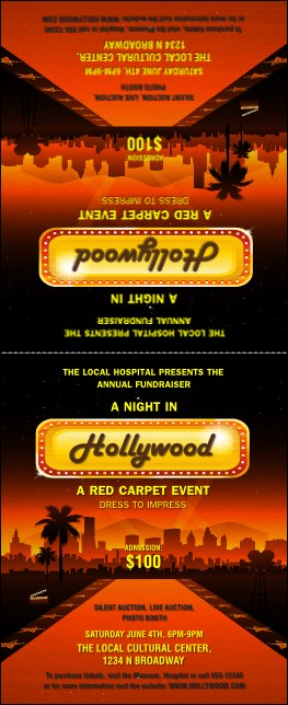 Hollywood Skyline Table Tent