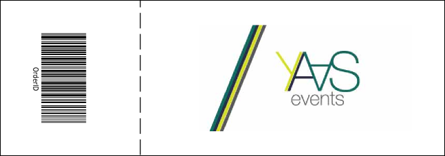 Yellow Stripes Reserved Event Ticket Product Back