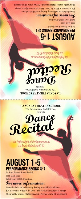 Dance Silhouette Table Tent Product Front