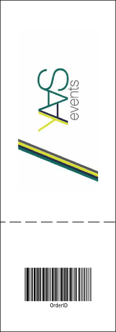 Blue Flowers Reserved Event Ticket Product Back