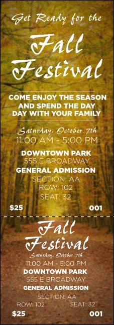 Fall Reserved Event Ticket Product Front