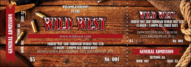 Western Reserved Event Ticket Product Front