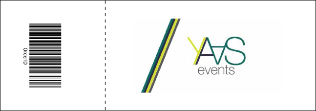 Blue Two-Tone Reserved Event Ticket Product Back