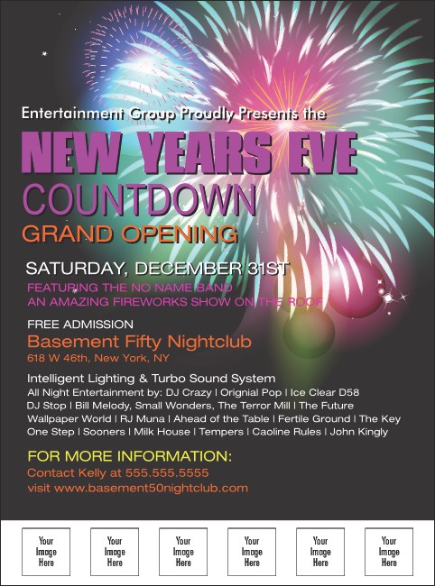 Fireworks Flyer with Images Product Front