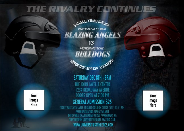 Hockey Faceoff Postcard Mailer Product Front