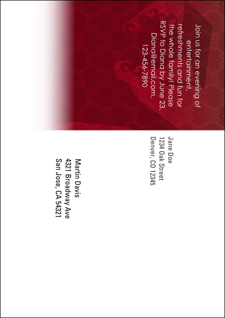 Cap and Gown logo Postcard Mailer Product Back