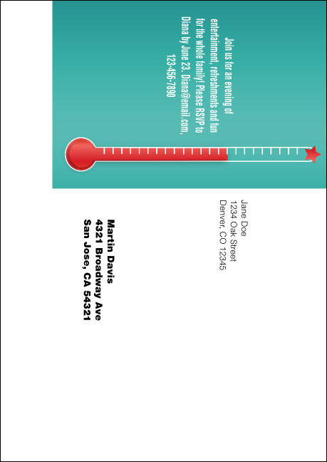 Fundraising Thermometer Postcard Mailer Product Back