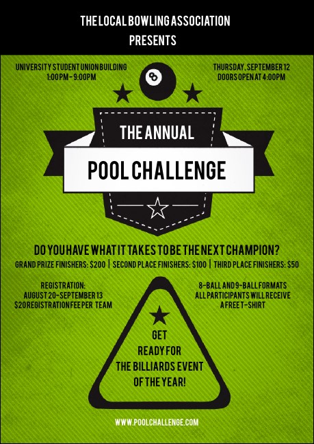 Billiards  Postcard Mailer Product Front