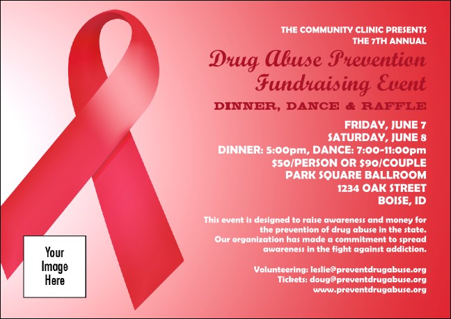 Red Ribbon Postcard Mailer