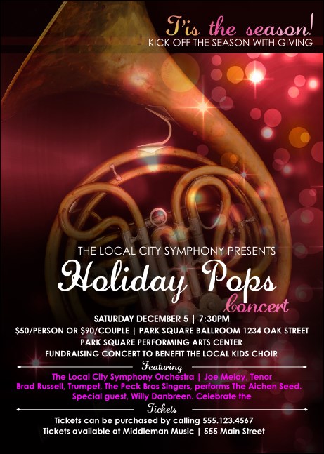 Symphony Holiday Pops Postcard Mailer Product Front