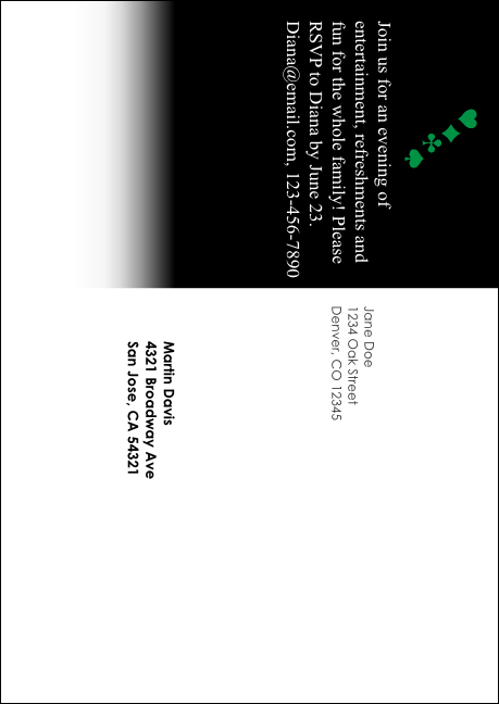 Casino Dealer Postcard Mailer Product Back