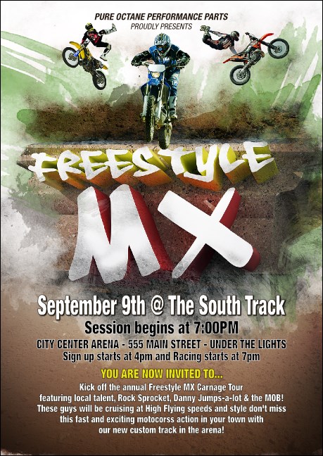 Freestyle MX  Postcard Mailer Product Front
