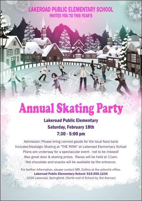 Skating Party Postcard Mailer Product Front