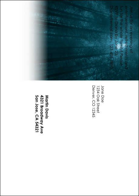 Murder Mystery Postcard Mailer Product Back