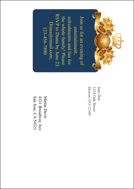 Royal Postcard Mailer Product Back