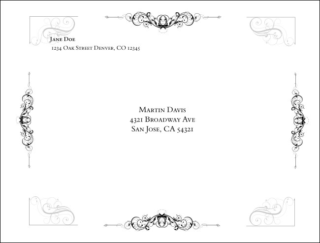 Black Tie Gala A2 Envelope Product Front