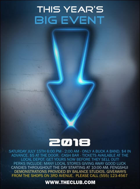 Night Club Neon Flyer Product Front