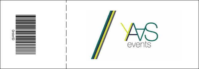 Orange Ribbon Event Ticket Product Back