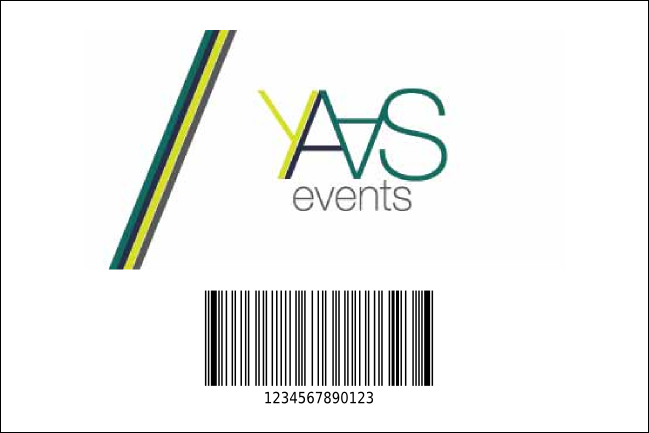 Sports Ticket Black & Yellow Economy Event Badge Product Back