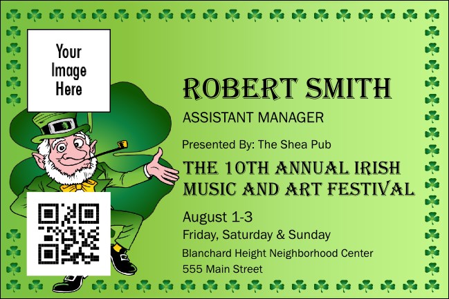 St Patrick's Day Economy Event Colored Badge Product Front