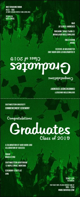 Graduation - Green Table Tent Product Front