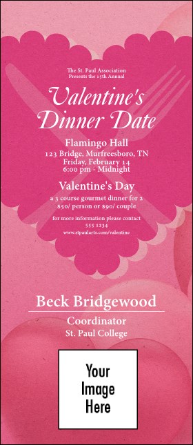 Valentine's Dinner Date  VIP Event Badge Large