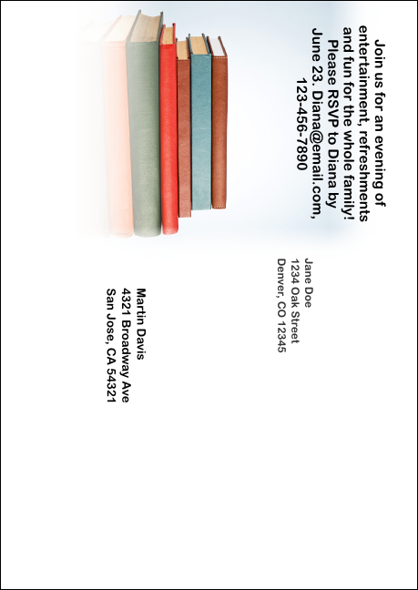 Book Fair Postcard Mailer Product Back