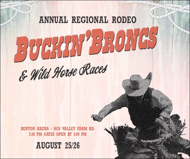 Bucking Bronco Rodeo Facebook Post