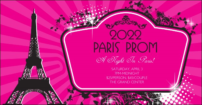 Paris Pink and Black Facebook Ad