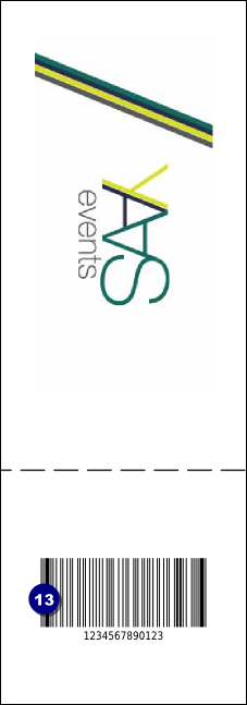 Big Logo Magenta QR Event Ticket Product Back