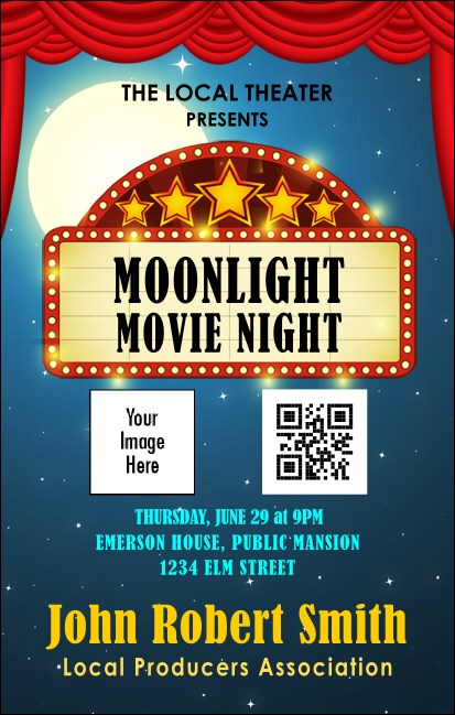 Movie Night VIP Event Badge Medium