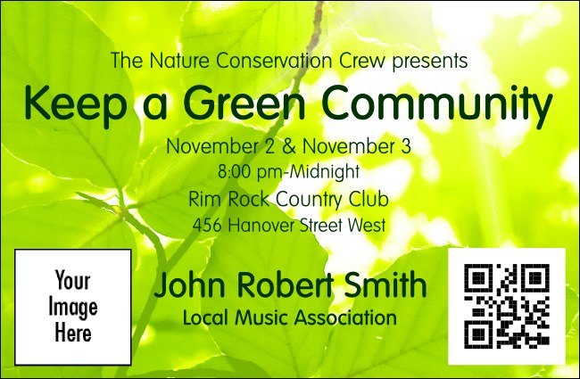 Nature Series - Green VIP Event Badge Small Product Front